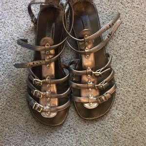 Steve Madden bronze gladiator sandals